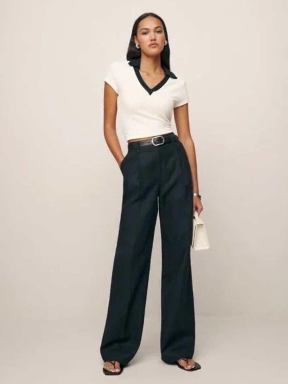 Reformation 'Alex' Black Linen Linen Pant Size 8 Petite 100% Linen - Picture 10 of 10